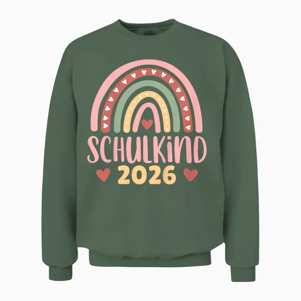 Kinder Schule Erstklässler Einschulung - Endlich Schulkind 2026 Unisex Sweatshirt in Military Green