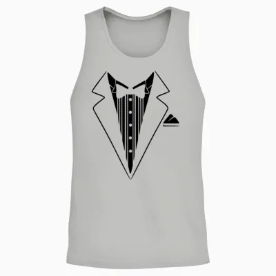 Tuxedo Jacket Costume Unisex Tank Top - Ash