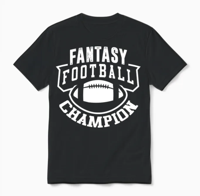 Fantasy Football League Champion Unisex T-Shirt in Black