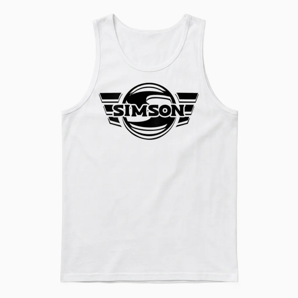 Suhl Simson S50 S51 Schwalbe Zweitaktmotor Liebe Fan Simme Unisex Tank Top in White