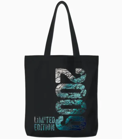 15th Birthday Boy Girl 15 Years 2009 Funny Gift T-Shirt, Black Tote Bags - Black