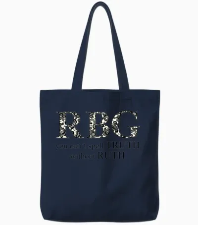 Rbg Lace No Truth Without Ruth Tote Bags - Navy