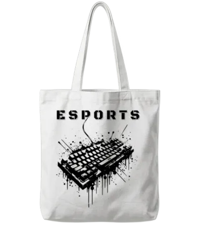 Esports Gaming Design Tote Bags - White