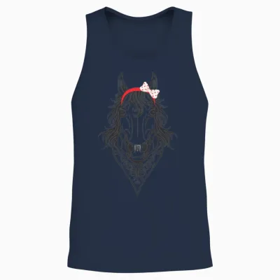Horse Bandana T Shirt for Horse Lover Unisex Tank Top - Navy