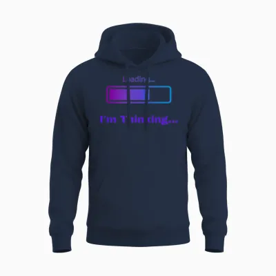 Loading... Funny Quotes Unisex Hoodie - Navy