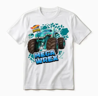 Hot Wheels - Mega Wrex T-Shirt, Black Unisex T-Shirt - White