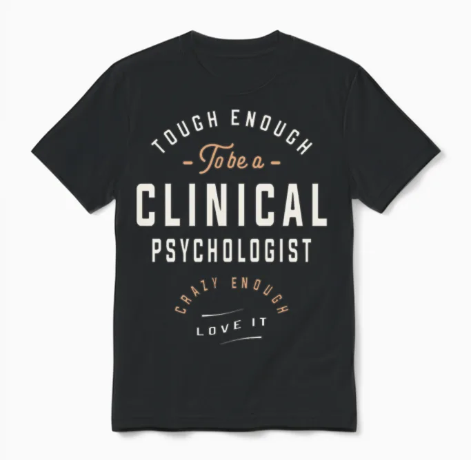 Crazy About Clinical Psychology - Tough & Loving Unisex T-Shirt in Black