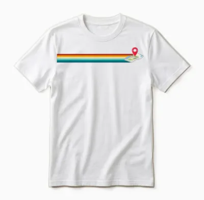Retro Maps Unisex T-Shirt - White