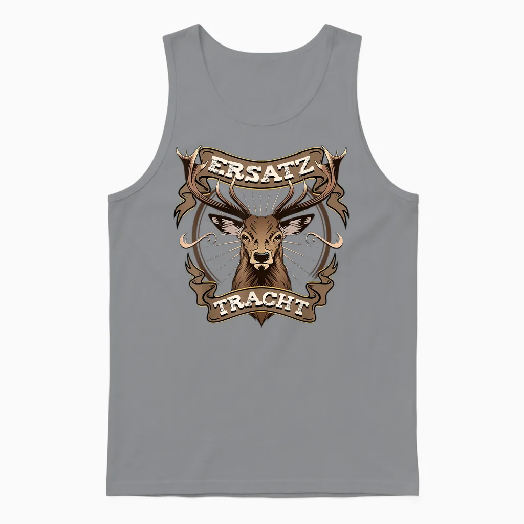Trachten T-Shirt Herren Trachtenshirt Männer Lederhose Unisex Tank Top in Sport Grey