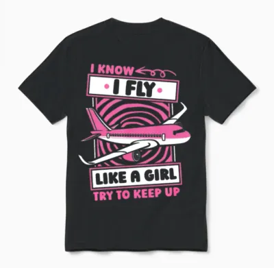 Flight Attendant Funny Unisex T-Shirt - Black
