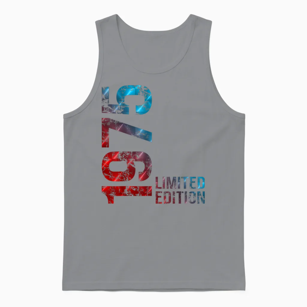51. Geburtstag Mann Frau 51 Jahre 1975 Unisex Tank Top in Sport Grey