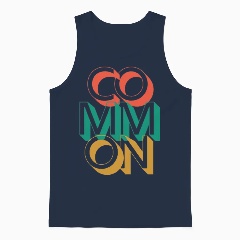 Retro Common Unisex Tank Top in Navy