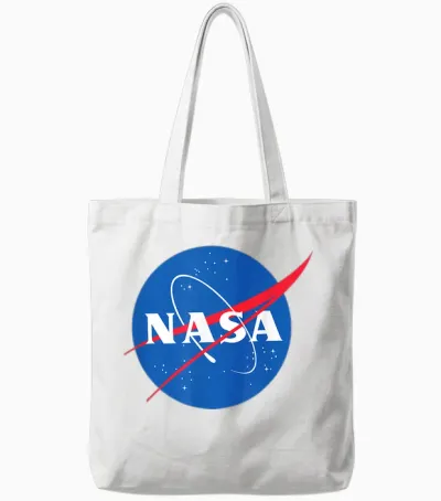 Major Future Nasa Meatball T-Shirt - Unisex-Adults, Black, Short Sleeve, Small, Classic Fit, Cotton, Machine Wash Tote Bags - White