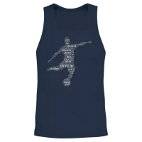 Soccer for Men and Boys Unisex Tank Top - Navy – 2