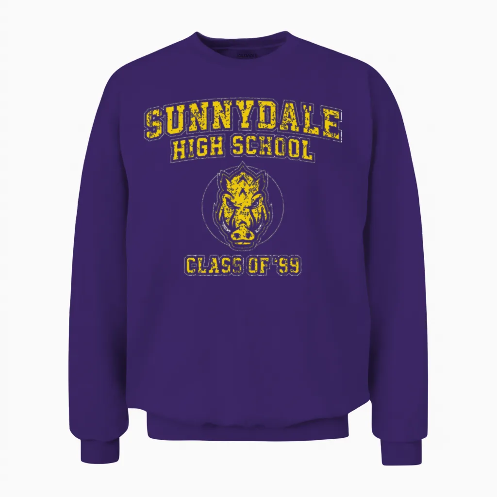 Sunnydale High School Class of 99 Unisex Sweatshirt in Purple