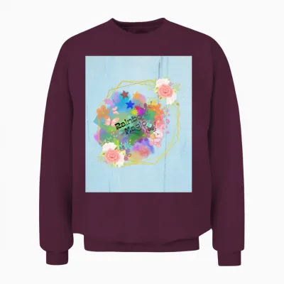 Rainbow Magic Floral Unisex Sweatshirt - Maroon
