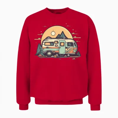 Retro Rv Unisex Sweatshirt - Red