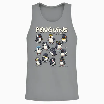 Penguin Penguins Animals of the World Penguin Lovers Unisex Tank Top - Sport Grey