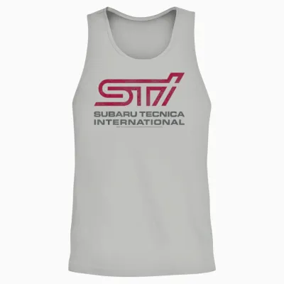 Subaru Tecnica International Sti Distressed Logo Car Brand Unisex Tank Top - Ash
