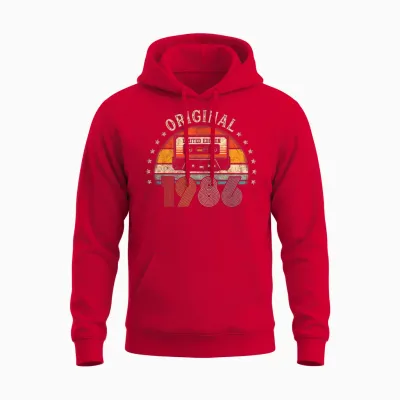40 Jahre Geburtstag Mann Frau Original Vintage Jahrgang 1986 Unisex Hoodie - Red