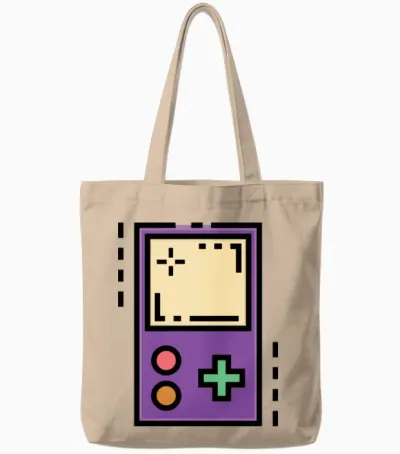 Retro Gaming On Tote Bags - Natural