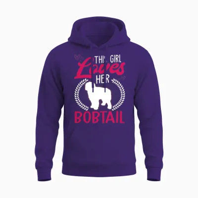 This Girl Loves Her Bobtail Unisex Hoodie - Purple
