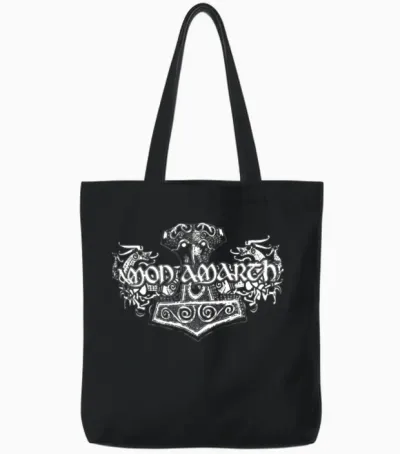Amon Amarth Viking Horses Official Licensed Horse Tote Bags - Black