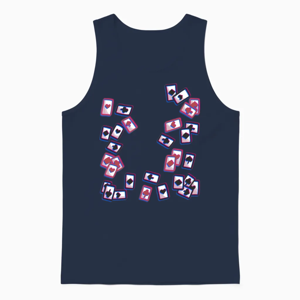 Playing Card Card Game Board Game Unisex Tank Top in Navy