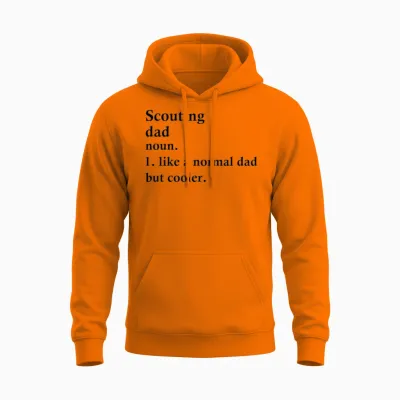 Scouting Dad Funny Scout Definition Unisex Hoodie - Safety Orange