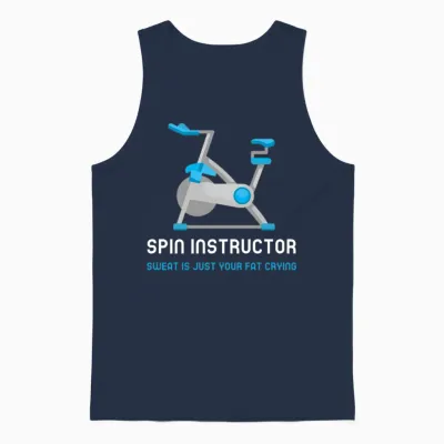 Spin Instructor Unisex Tank Top - Navy