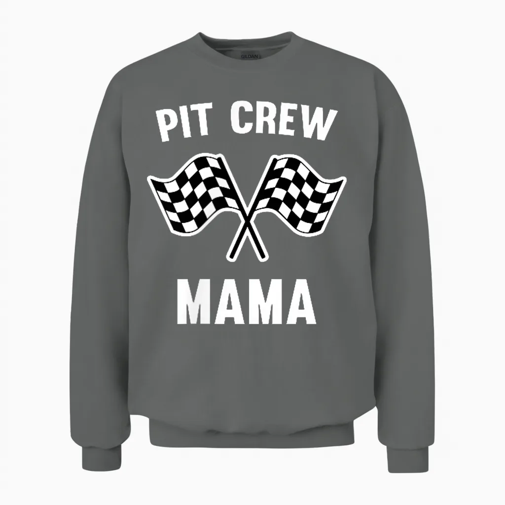 Rennwagen Geburtstag Matching Racing Family Mama Pit Crew Unisex Sweatshirt in Graphite Heather