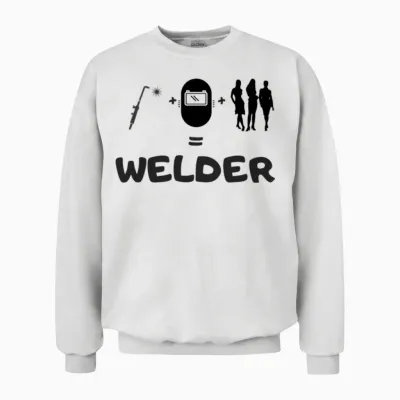 Welder Funny Welder Unisex Sweatshirt - White