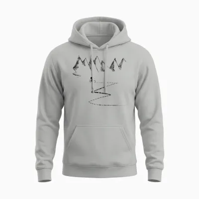 Mountain Bike Mountain Biking Cycling Mountains Unisex Hoodie - Ash