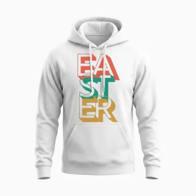 Retro Easter Unisex Hoodie - White