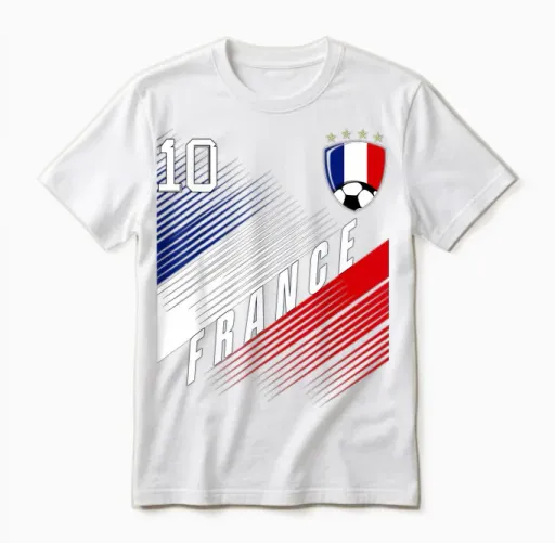 Drapeau De La France Pour Les Amateurs De Fierté Unisex T-Shirt in White