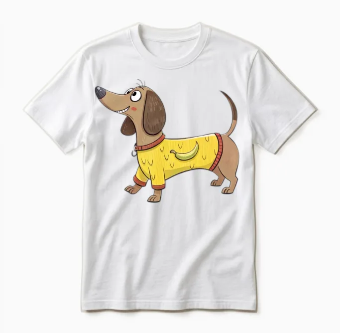 Cute Dog Lovers Unisex T-Shirt in White