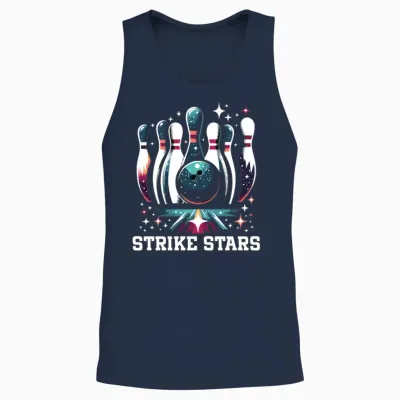 Funny Bowling Team Bowler Strike Bowling Club Unisex Tank Top - Navy