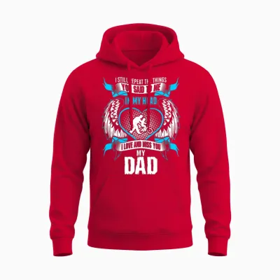 Son Love and Miss His Dad Unisex Hoodie - Red