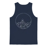 Feyre's Tattoo Two Sided Front and Back Rhysand Unisex Tank Top - Navy – 1