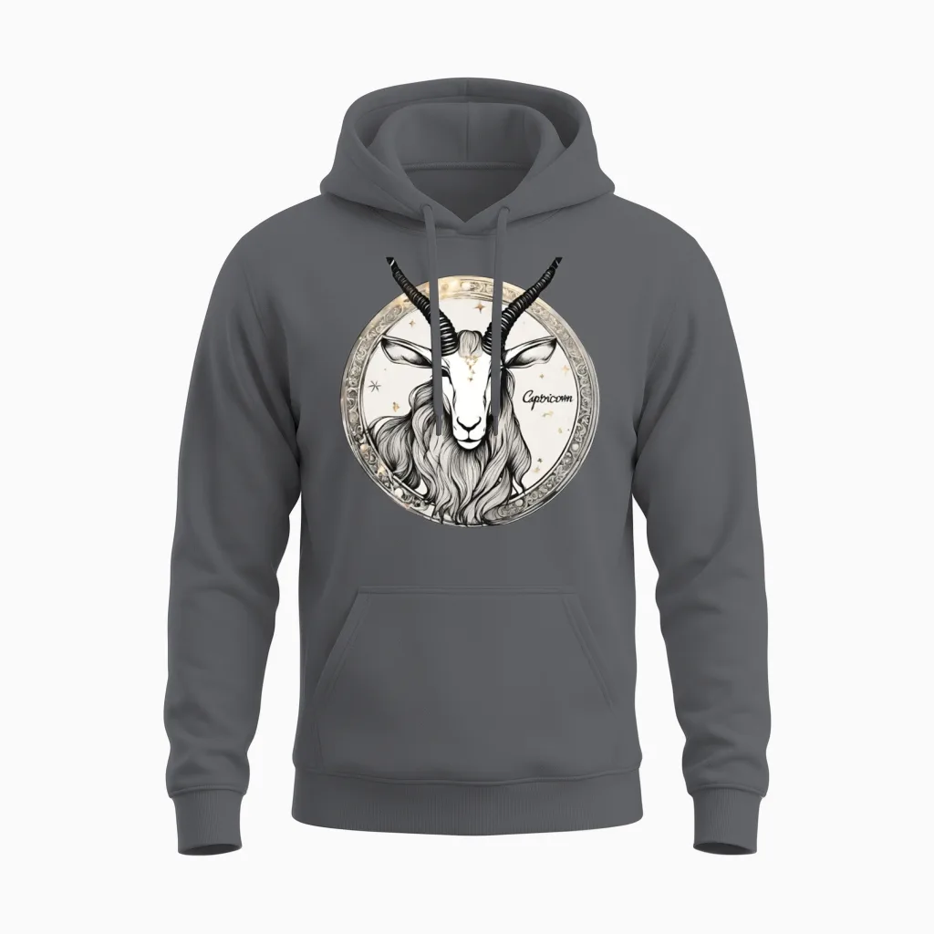 Capricorn Unisex Hoodie in Charcoal