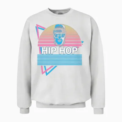Hip Hop Retro Unisex Sweatshirt - White