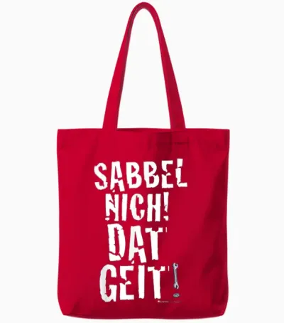 Werner Sabbel Nich! Dat Geit! Tote Bags - Red
