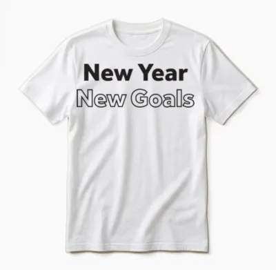 New Year New Goal Unisex T-Shirt - White