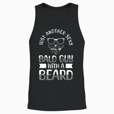 Bald Head Bald Man Manly Unisex Tank Top - Black