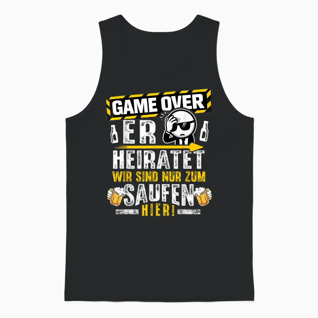 Jga Männer T-Shirt Junggesellenabschied Team Bräutigam Jga Unisex Tank Top in Black