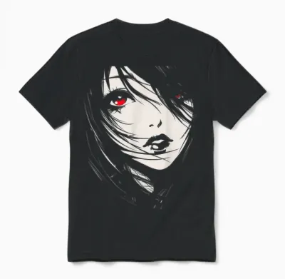 Anime Manga Graphic Illustration Anime T-Shirt, Black, S Unisex T-Shirt - Black