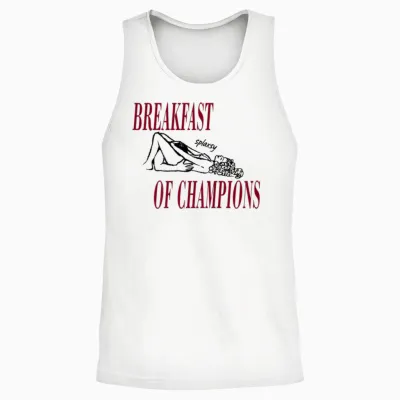Breakfast of Champions Official Unisex Tank Top - White