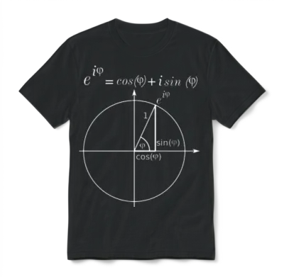 Einheitskreis Eulerische Formel Unisex T-Shirt - Black