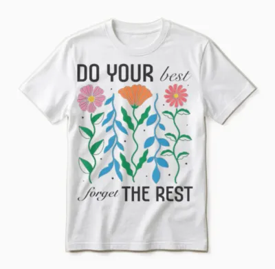 Women's Boho Motivational Inspirational Positive Quote Cute Unisex T-Shirt - White
