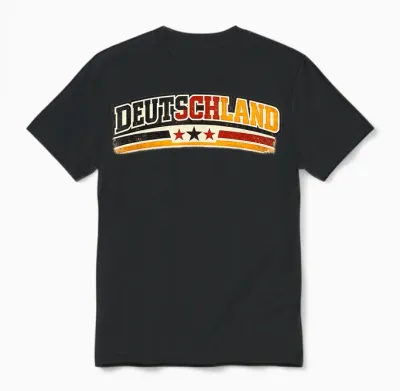 Deutschland Trikot Für Fußball Retro Vintage Deutschland Fan Unisex T-Shirt - Black
